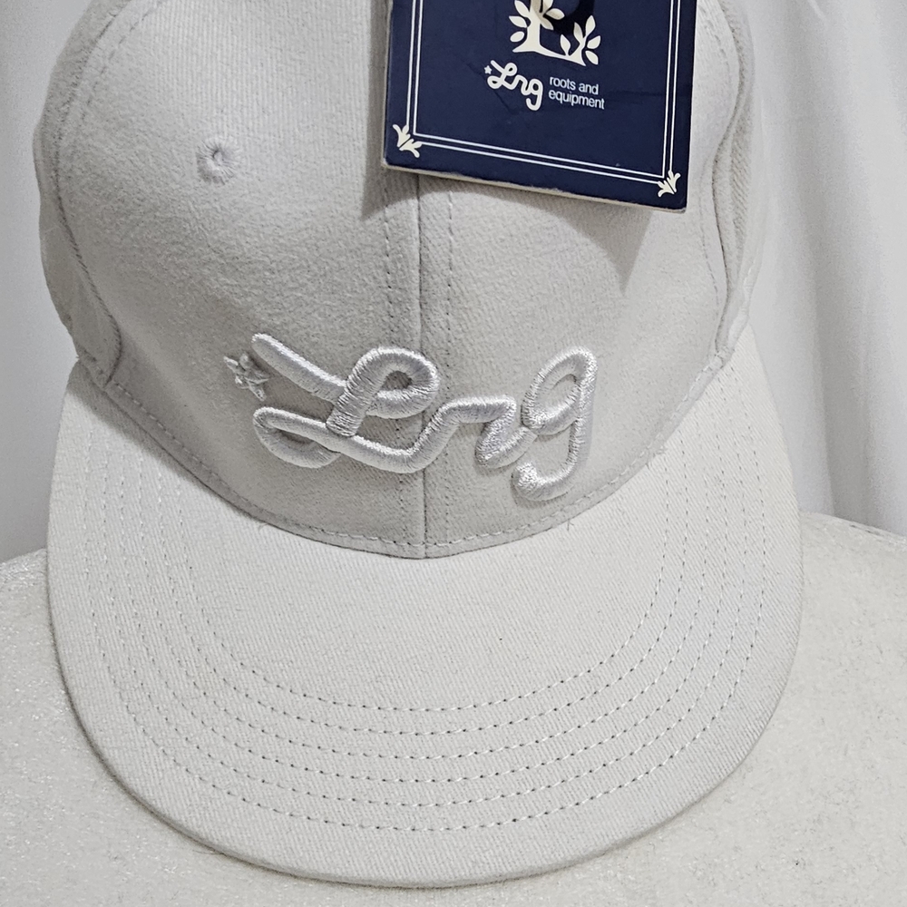 LRG White Embroidered Script Snapback Hat
